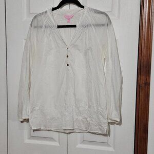 Ladies Lilly Pulwitzer Tunic White Size Small